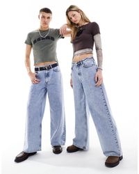 Reclaimed (vintage) - Jeans unisex ampi anni '90 azzurri - Lyst