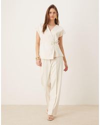 Aware - High Waist Wide Leg Trouser Co-ord - Lyst