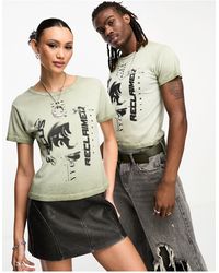 Reclaimed (vintage) - Camiseta unisex con diseño encogido estilo años 90 y estampado años 2000 - Lyst