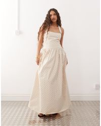 Amy Lynn - Square Halter Neck Maxi Dress - Lyst