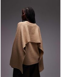 ASOS - Fluffy Jumper With Cape Back - Lyst