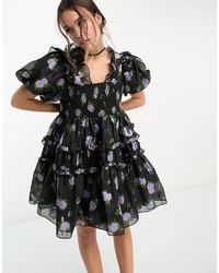 Sister Jane - Dream Puff Sleeve Frill Mini Dress - Lyst