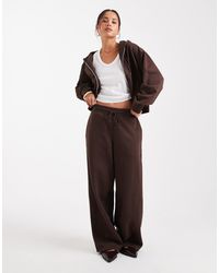 ASOS - Oversized Barrel Leg Brushback Sweatpants With Seam Detail - Lyst