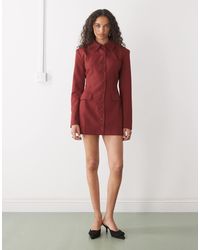 Lioness - Cheri Structu Button-front Tailo Blazer Mini Dress - Lyst