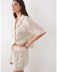 ASOS - Open Knit Shorts With Cornelli Detail - Lyst
