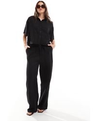 Vero Moda - Mix & match - pantalon ample en lin avec lien noué à la taille - Lyst