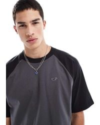 Hollister - Icon Logo Raglan Boxy T-shirt With Contrast Binding - Lyst