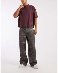 ASOS - Pantaloni Ampi Con Stampa Mimetica - Lyst