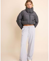 Stradivarius - Basic kapuzen-steppjacke - Lyst