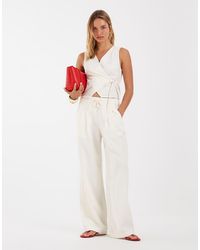 Object - Tie Waist Tailored Pants - Lyst
