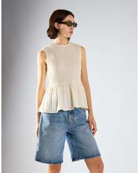 Glamorous - Sleeveless Bubble-Hem Top - Lyst