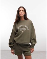 Nike - Studio Fleece Oversized Varsity Sweatshirt - Lyst