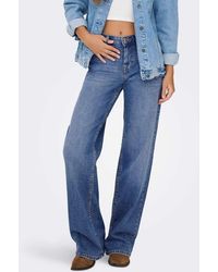 ONLY - Julles Low Waist Straight Leg Jeans - Lyst