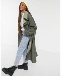 ASOS Trench-coat double épaisseur - Vert