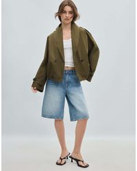 Stradivarius - Cropped Shawl Neck Trench Coat - Lyst