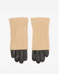 Barneys Originals - Real Leather Gloves With Knitted Cuff - Lyst