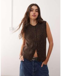 Weekday - Knitted Vest With High V Neck - Lyst