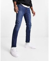 Jack & Jones - Vaqueros De Corte Slim Con Lavado Medio Glenn De -Azul - Lyst