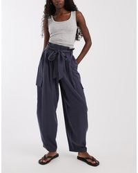ASOS - Soft Cargo Balloon Pants With Belt - Lyst