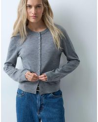 & Other Stories - Pure Merino Wool Crew Neck Slim Fit Button Front Cardigan - Lyst