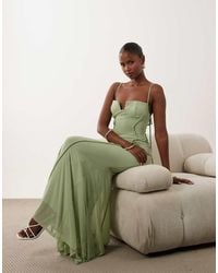 ASOS - Mesh Exposed Seam Sculpted Cupped Maxi Dress - Lyst
