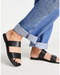 Vero Moda Velcro Strap Platform Sandals in Black | Lyst