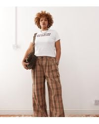 Noisy May - High Waist Wide Leg Trousers With Pleat Detail - Lyst