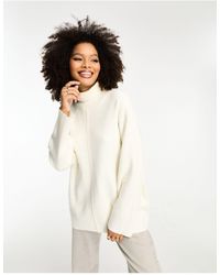 Object - Super Soft Longline High Neck Jumper With Seam Detail - Lyst
