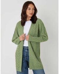 Threadbare - Cable Knit Cardigan - Lyst