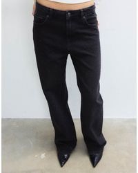 Stradivarius - Straight-Fit Jeans With Rhinestones - Lyst