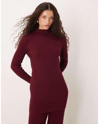 SNDY'S - Longline Ribbed Knit High Neck Jumper - Lyst
