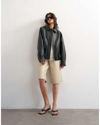 TOPSHOP - Tall - Bikerjack Van Imitatieleer - Lyst