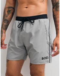 BOSS - Starfish Swim Shorts With Logo Print - Lyst