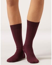 Calzedonia - Ribbed Mid-Calf Socks - Lyst