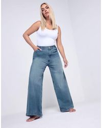 Yours Clothing - Wide Leg Slouchy Jeans - Lyst