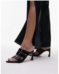 TOPSHOP - Gia Pointed Heeled Sandal With Buckles - Lyst
