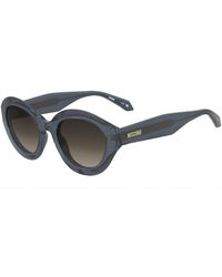 Moschino - Moschino Cat Eye Zonnebril Met Bruin Getinte Glazen - Lyst