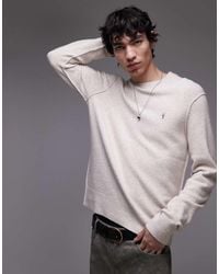 AllSaints - Statten Ramskull Wool Blend Jumper - Lyst
