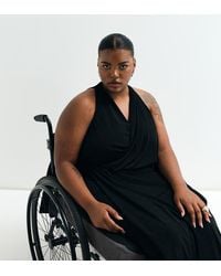 ASOS - Asos Adaptive Curve Drape Wrap Slinky Jersey Dress - Lyst