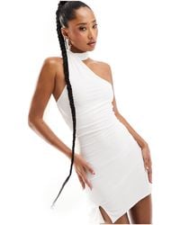Fashionkilla - Sculpted Choker Detail Mini Dress - Lyst