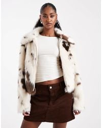 Miss Selfridge - Faux Fur Collar Bomber Jacket - Lyst