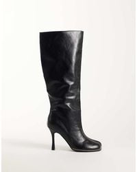 Public Desire - Tokyo Round Toe Heeled Knee Boots - Lyst