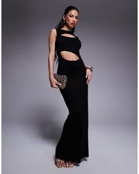 ASOS - Vestito Lungo Con Cut-Out E Scollo A Barchetta - Lyst