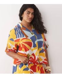 ASOS - Asos Design Curve Beach Co-Ord Shirt - Lyst