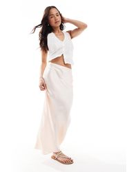 New Look - – midirock aus satin - Lyst