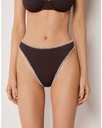 Calzedonia - High-Waist Brazilian Bicolor Embroidery - Lyst
