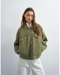 TOPSHOP - Denim Balloon Jacket - Lyst