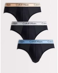 Calvin Klein - Microfibre Stretch 3 Pack Hip Briefs - Lyst