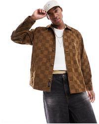 Vans - Corduroy Checkerboard Print Long Sleeve Shirt - Lyst
