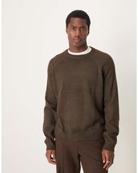 ASOS - Oversized Boxy Fit Knitted Crew Neck Jumper With Rib Sleeves - Lyst